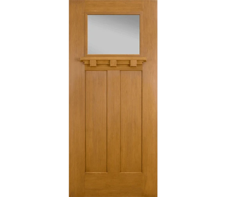 Salem Craftsman Light Fiberglass Entry Door