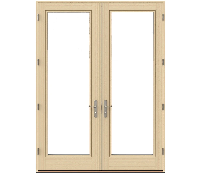 Salem Pella Lifestyle Series Wood Double Hinged Patio Doors